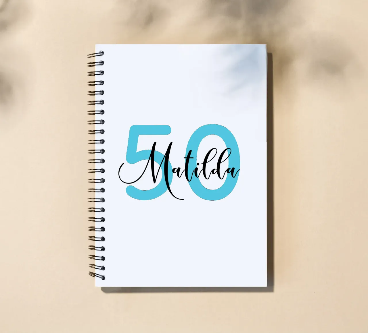 Personalized Age and Name Custom Birthday spiral notebook by Personalized Art