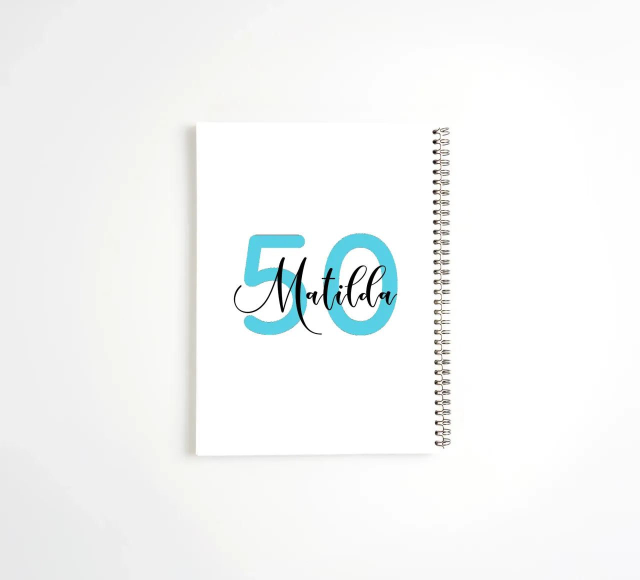 Personalized Age and Name Custom Birthday spiral notebook by Personalized Art