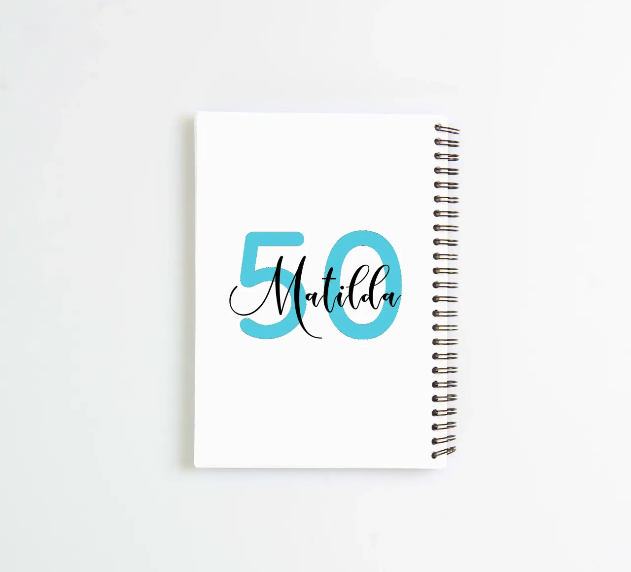 Personalized Age and Name Custom Birthday spiral notebook by Personalized Art