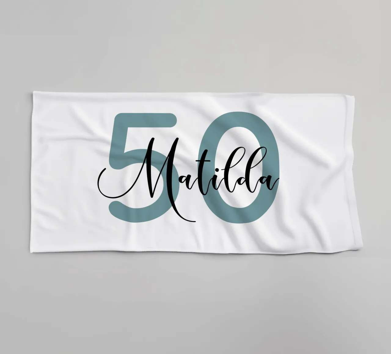 Personalized Age and Name Custom Birthday towel by Personalized Art
