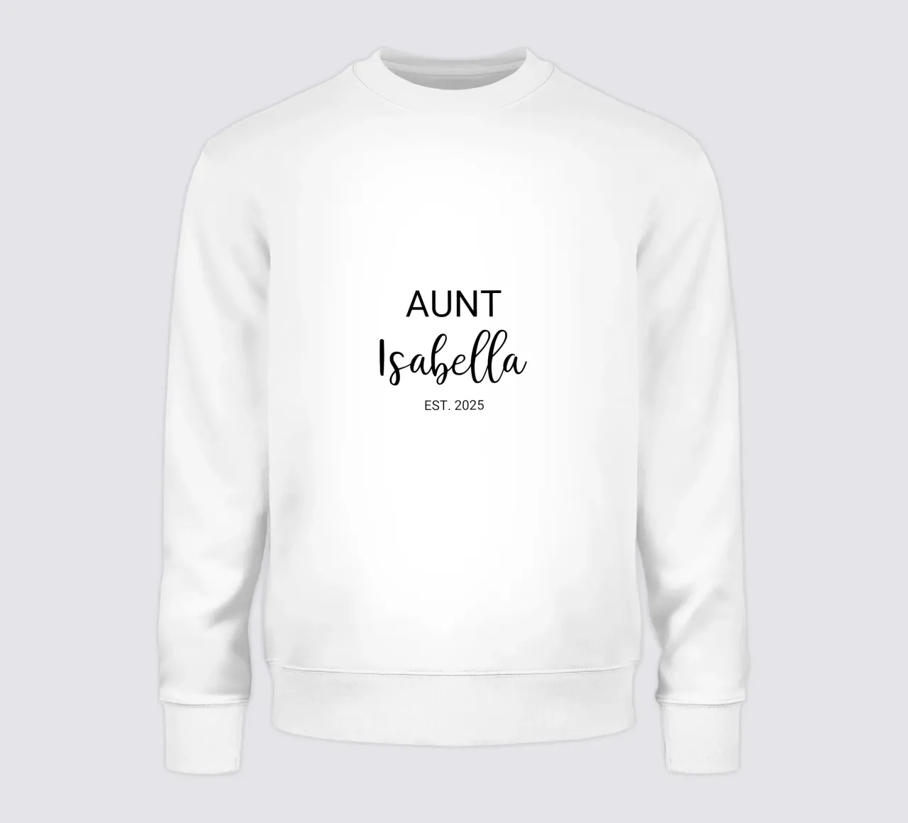 Personalisierte Tante Name Geburt Ankündigung Sweatshirt von Personalized Art
