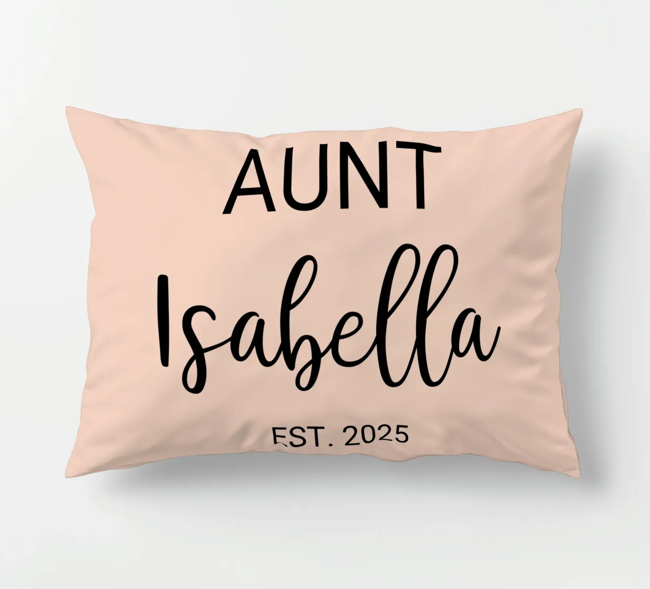 Personalized Aunt Name Birth Announcement decorative cushion by Personalized Art