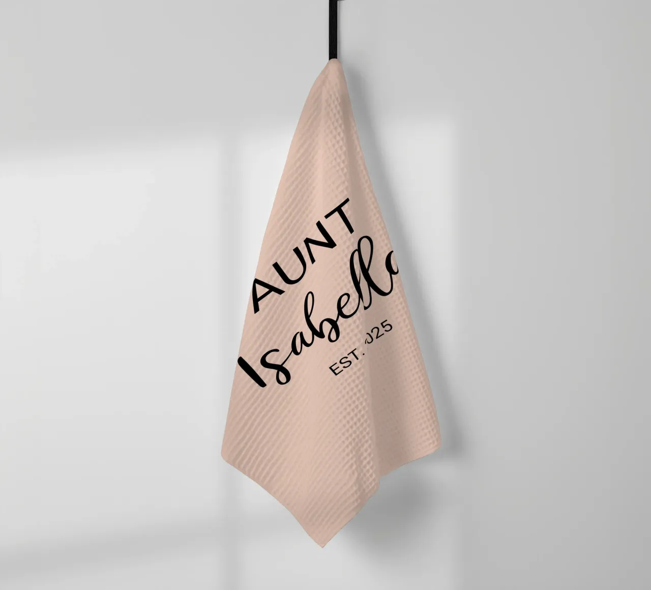 Personalisierte Tante Name Geburt Ankündigung Geschirrtuch von Personalized Art