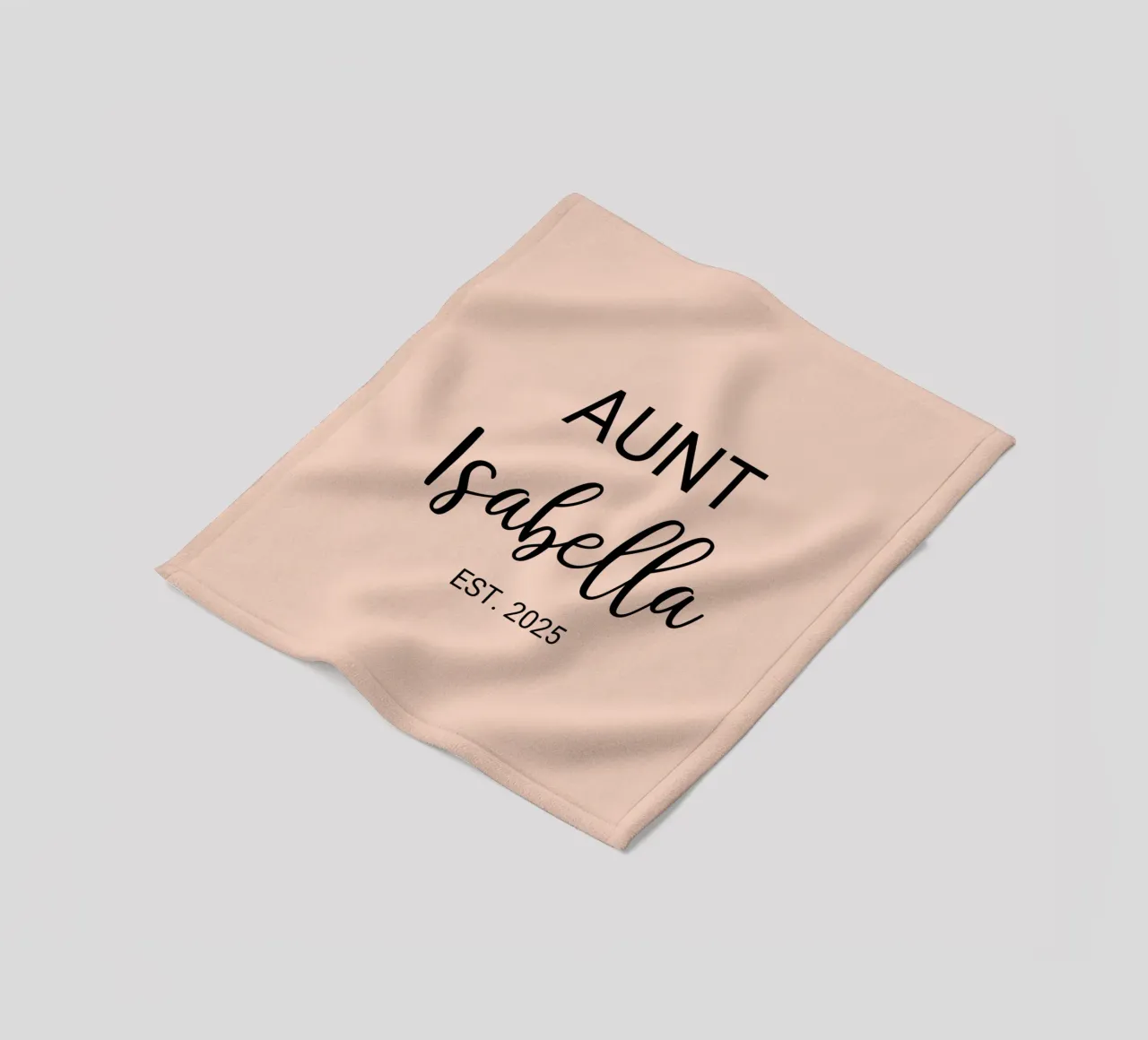 Personalisierte Tante Name Geburt Ankündigung Fleecedecke von Personalized Art