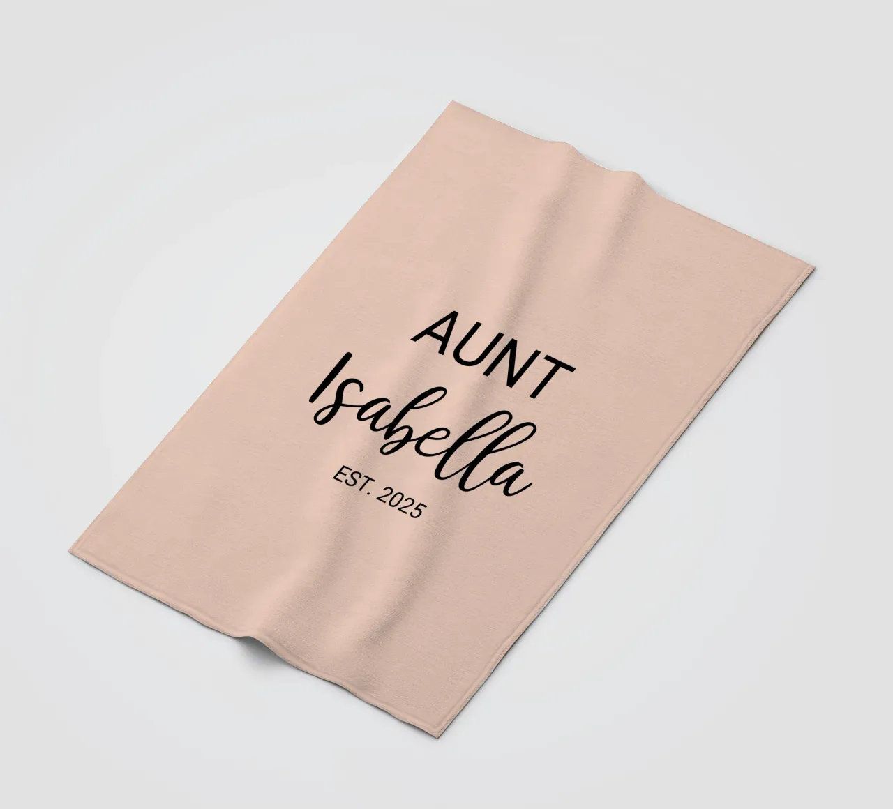 Personalisierte Tante Name Geburt Ankündigung Fleecedecke von Personalized Art