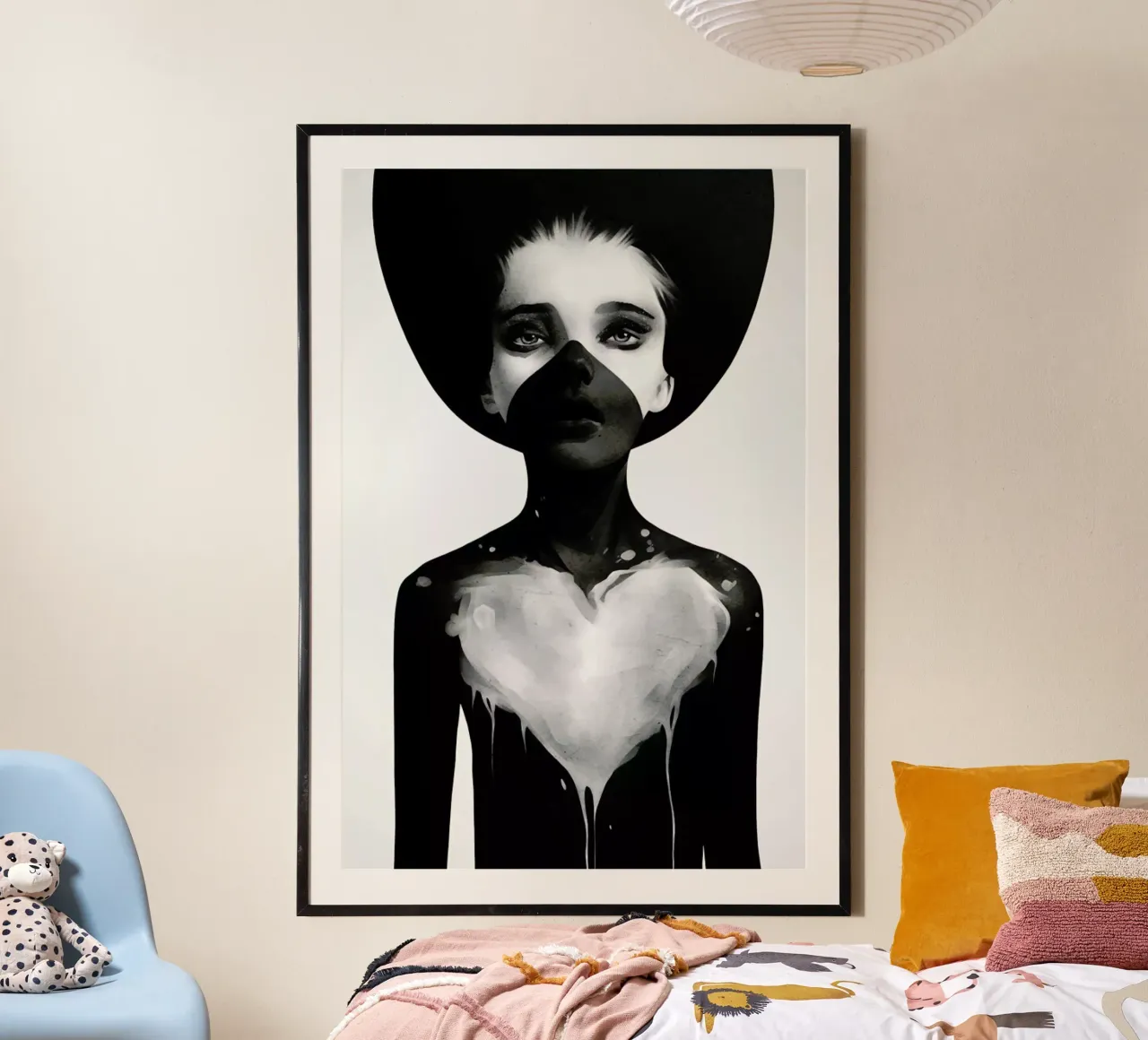 Hold on poster con telaio in plastica da Ruben Ireland