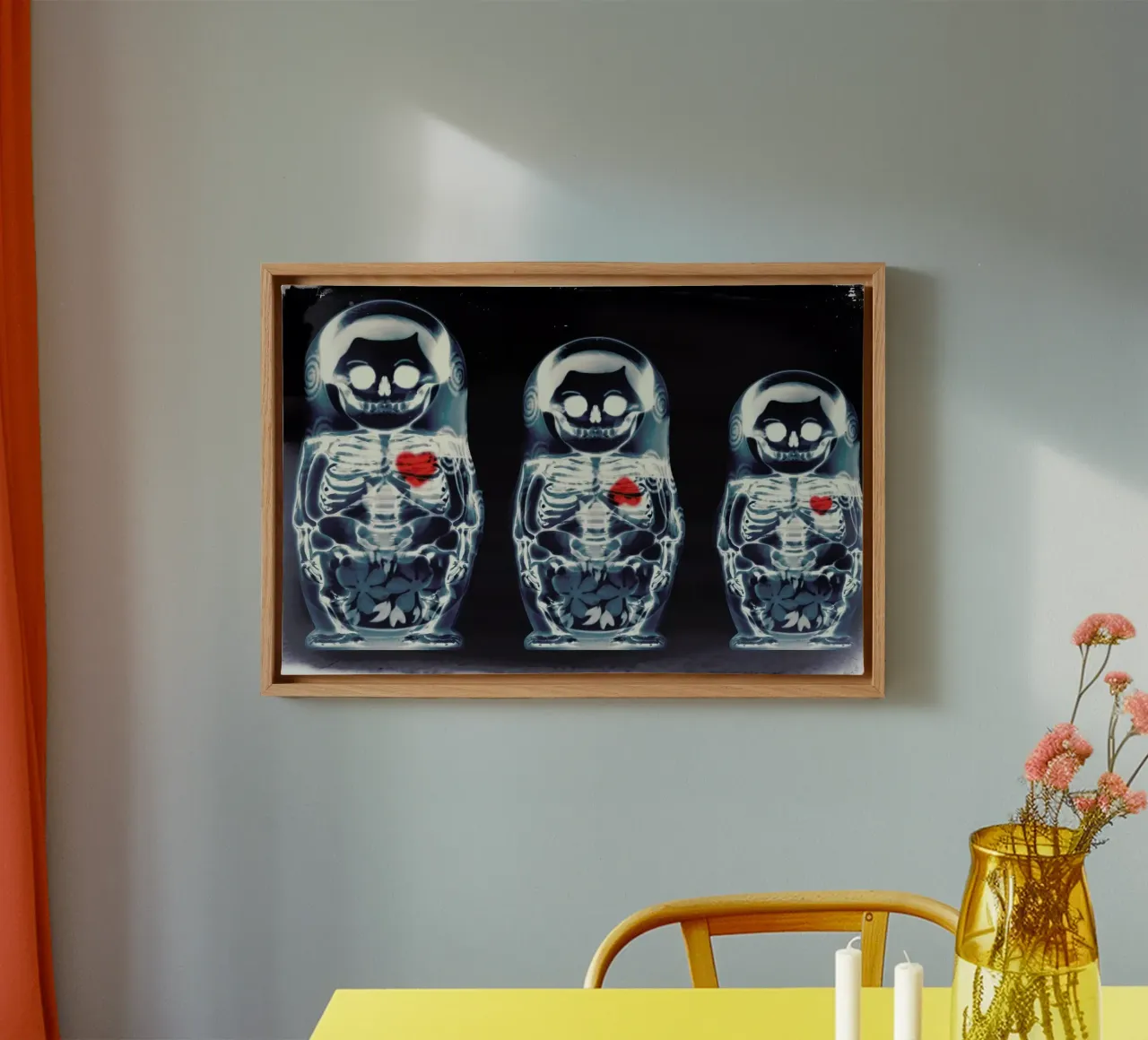 Nesting Doll canvas met Baklijst van Ali Gulec