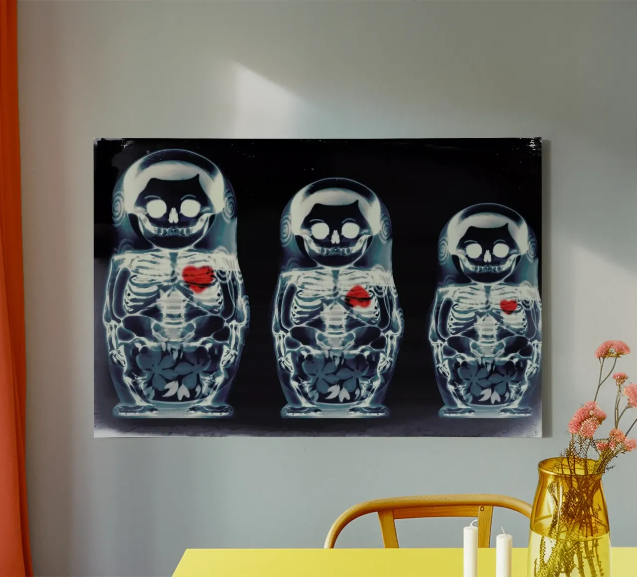 Nesting Doll canvas met Baklijst van Ali Gulec