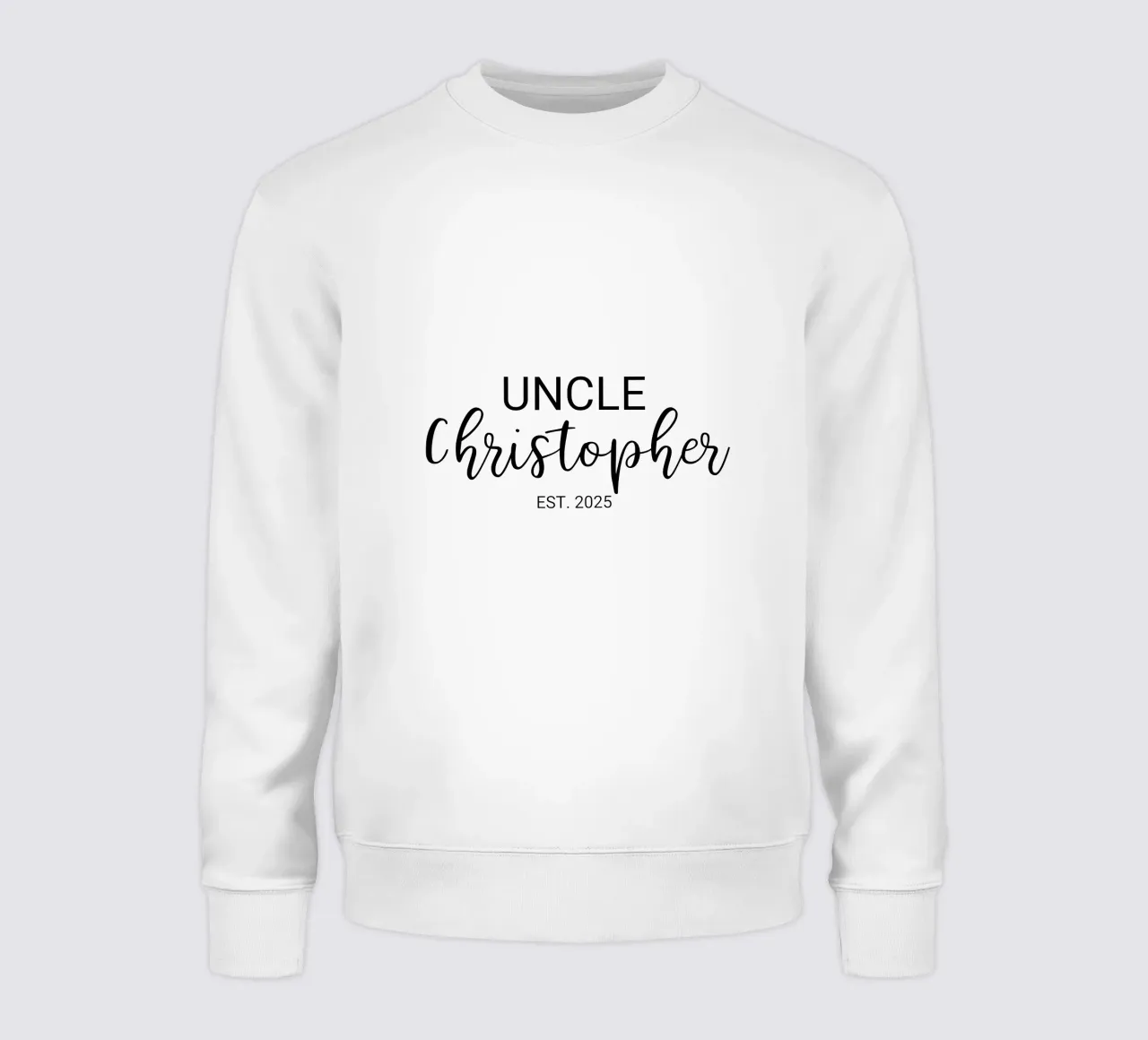 Personalisierte Onkel Name Geburt Annoucement Sweatshirt von Personalized Art