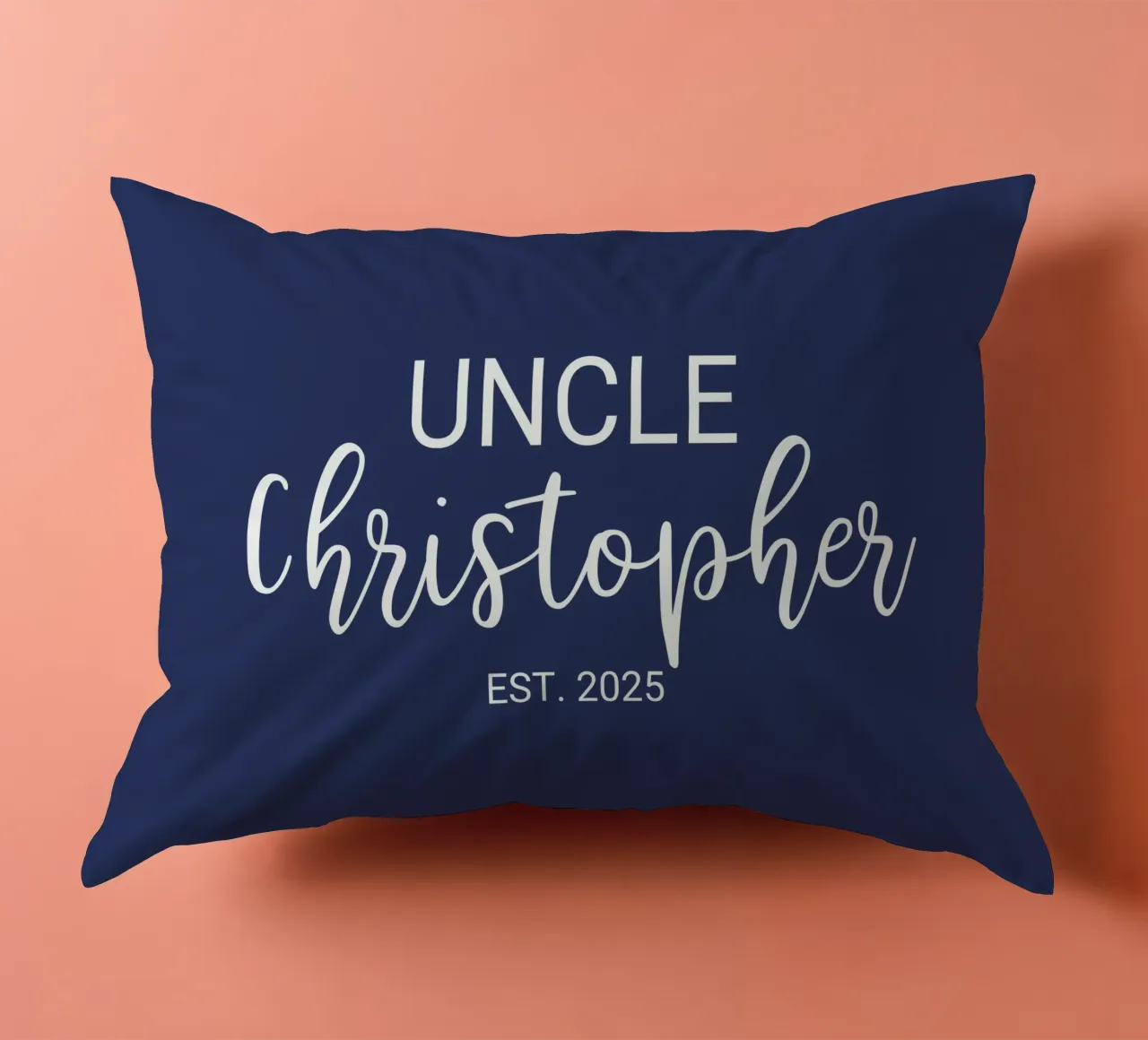 Personalisierte Onkel Name Geburt Annoucement Kissen von Personalized Art