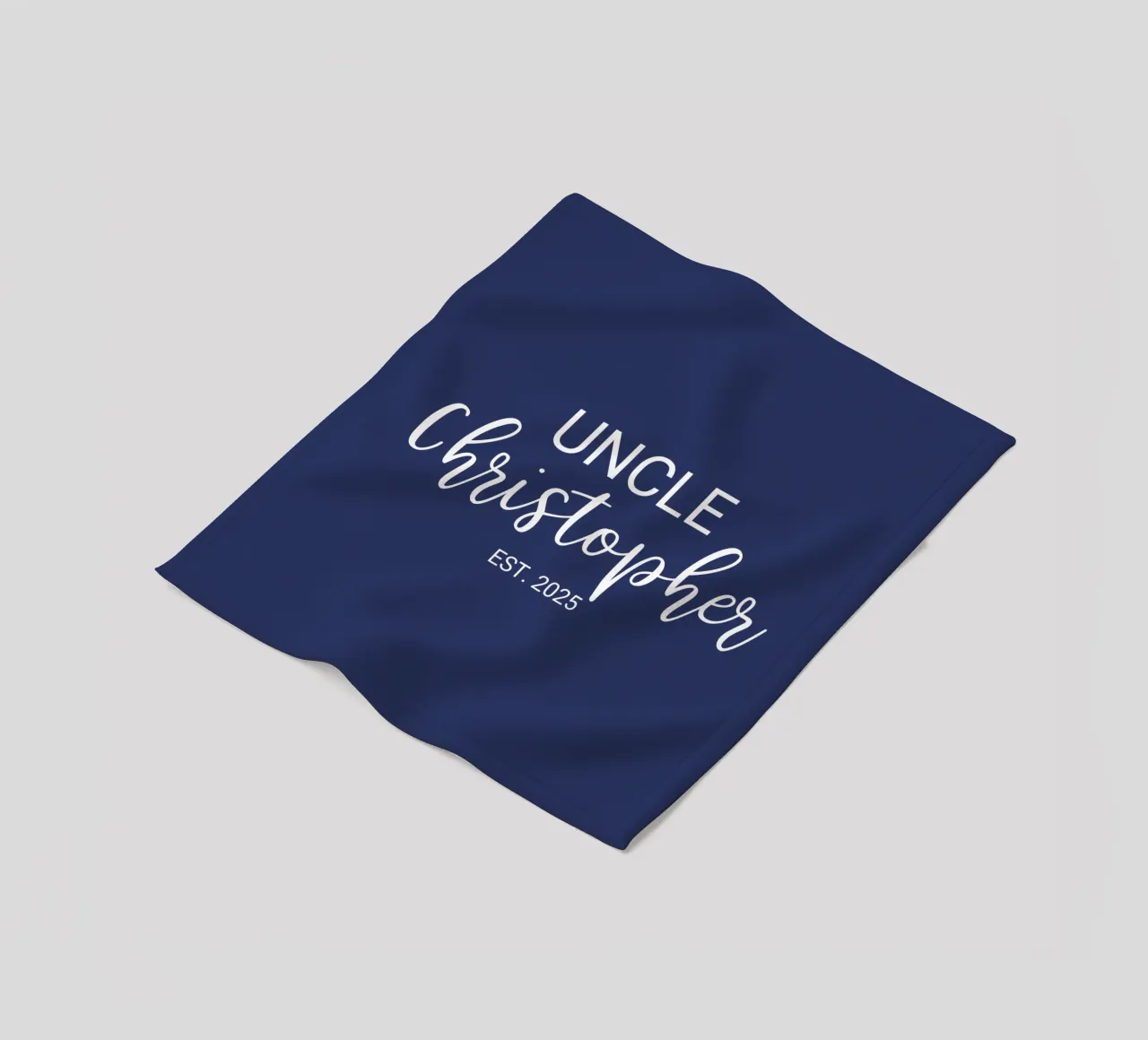 Personalisierte Onkel Name Geburt Annoucement Fleecedecke von Personalized Art