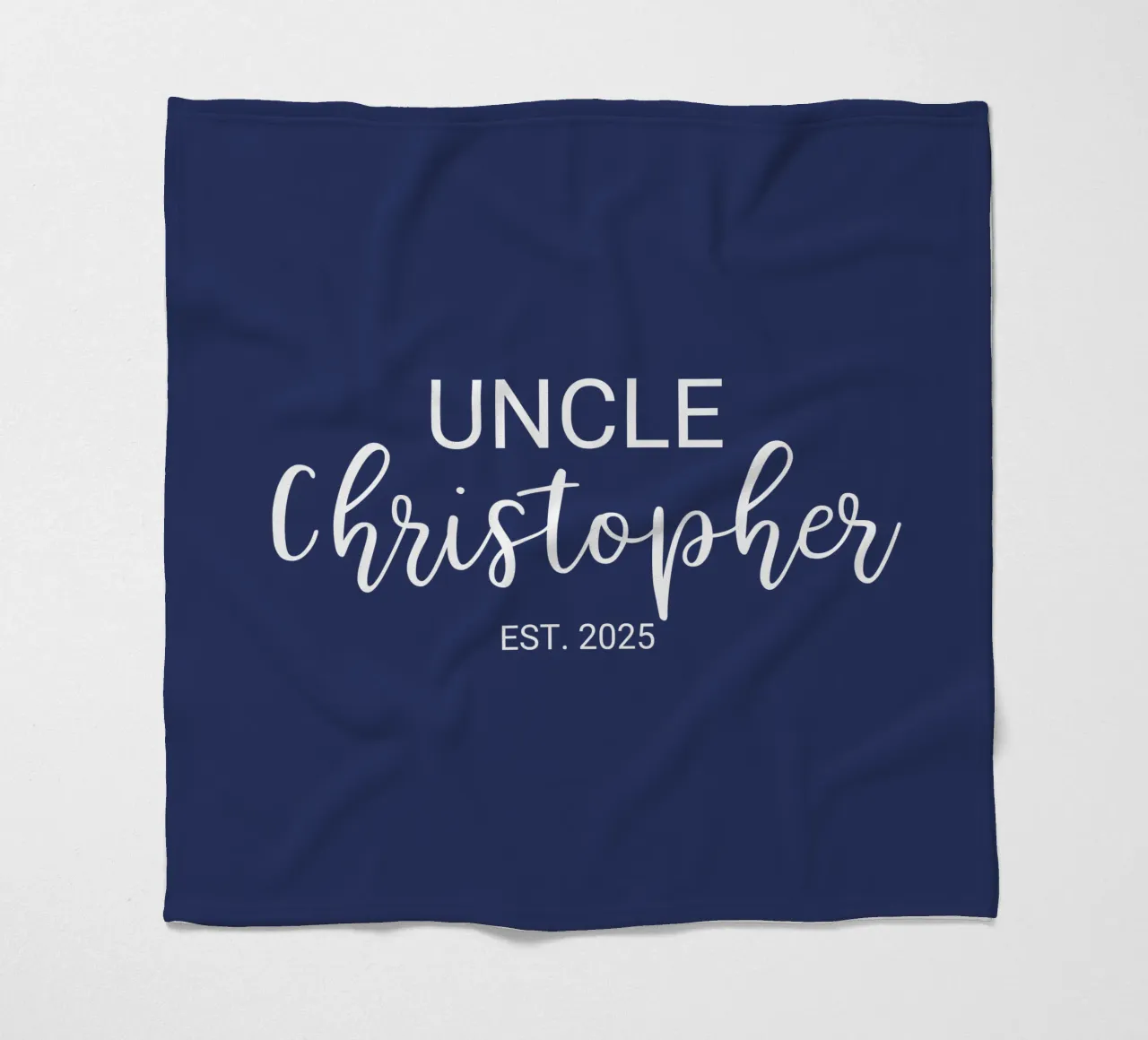 Personalisierte Onkel Name Geburt Annoucement Fleecedecke von Personalized Art