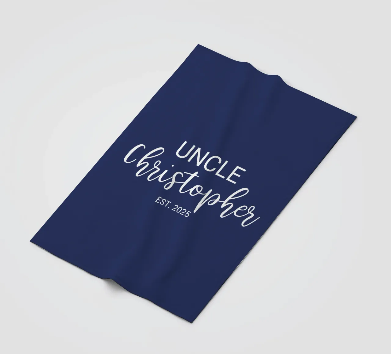 Personalisierte Onkel Name Geburt Annoucement Fleecedecke von Personalized Art