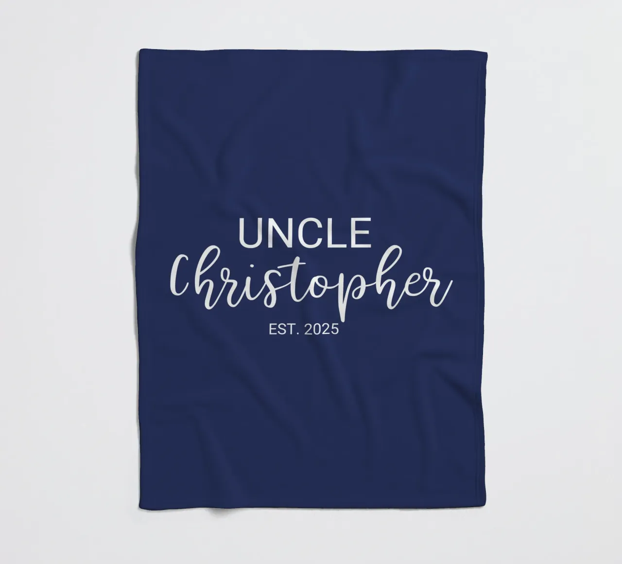 Personalisierte Onkel Name Geburt Annoucement Fleecedecke von Personalized Art