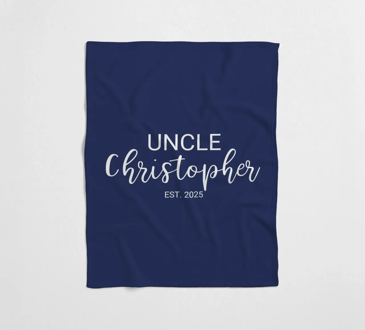 Personalisierte Onkel Name Geburt Annoucement Fleecedecke von Personalized Art