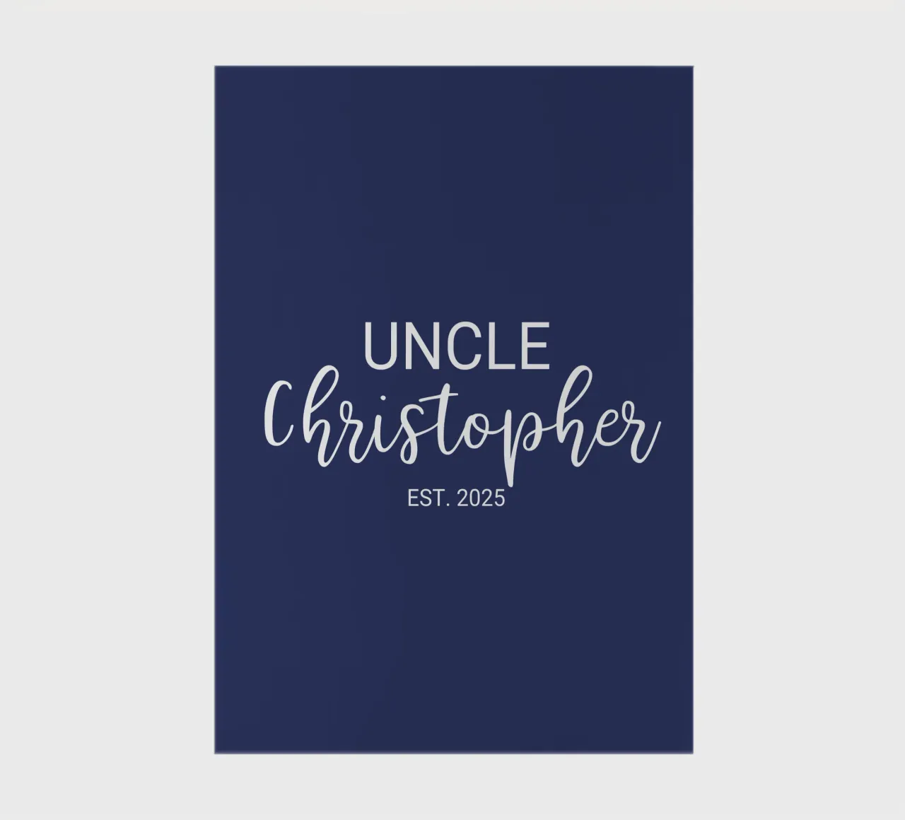 Personalized Uncle Name Birth Annoucement notebook by Personalized Art