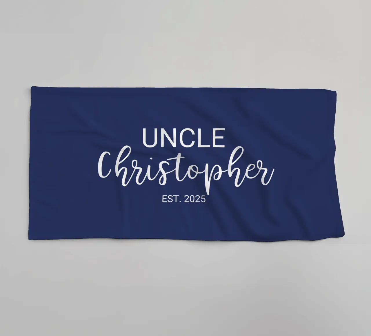 Personalisierte Onkel Name Geburt Annoucement Handtuch von Personalized Art