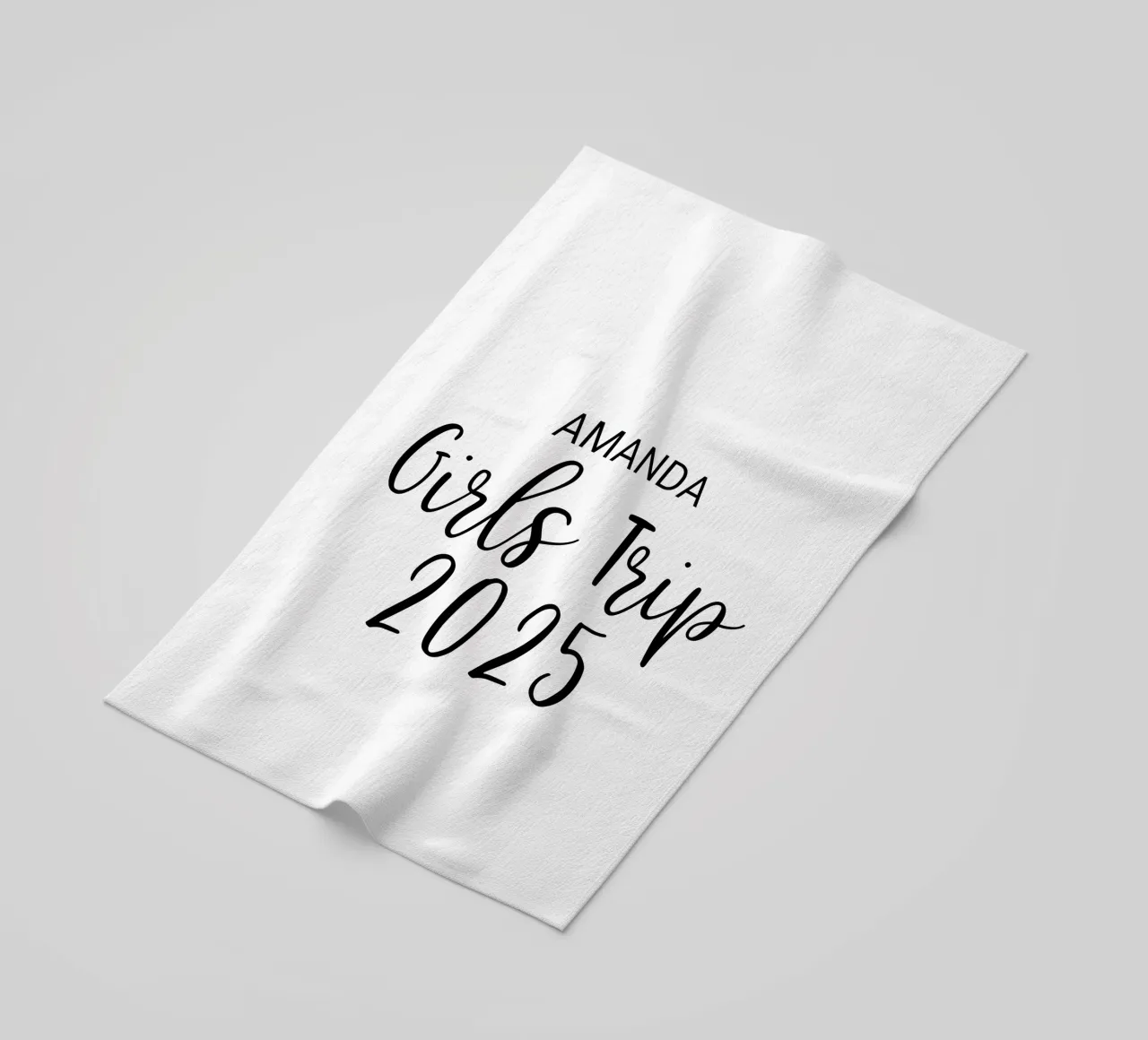 Viaggio per ragazze personalizzato telo mare da Personalized Art