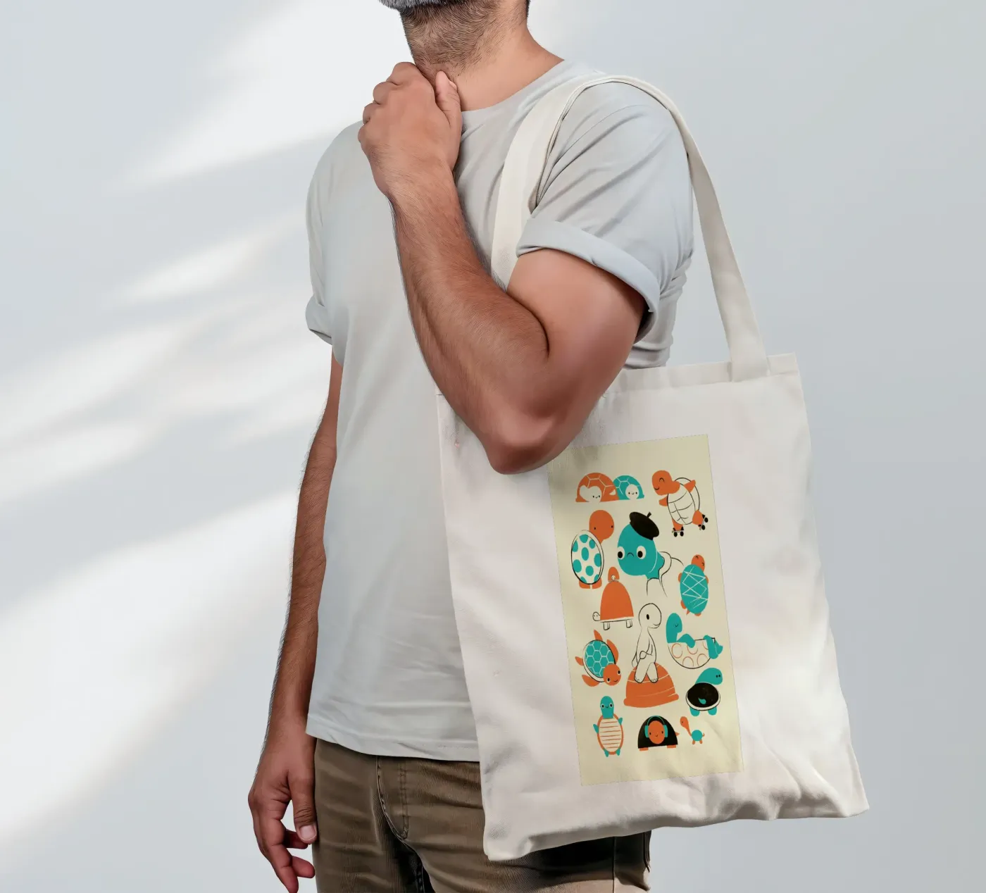 Turtles borsa in juta da Jay Fleck