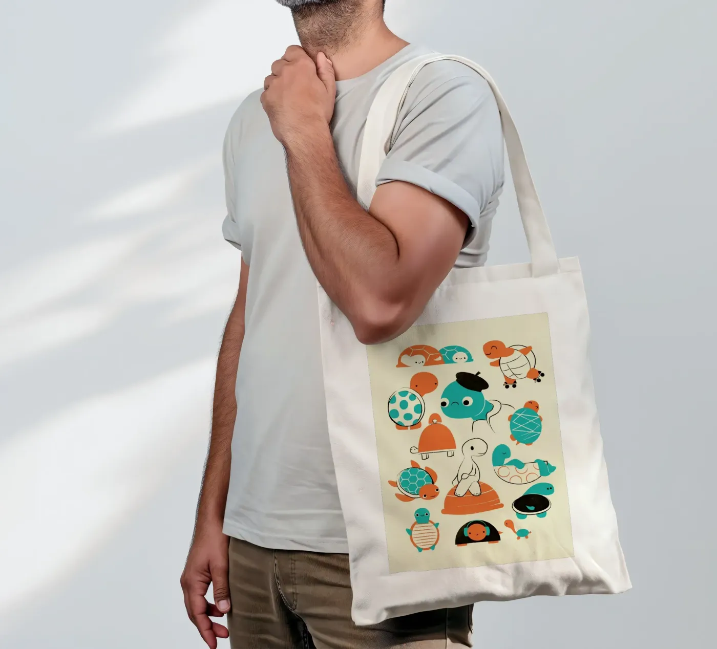 Turtles borsa in juta da Jay Fleck