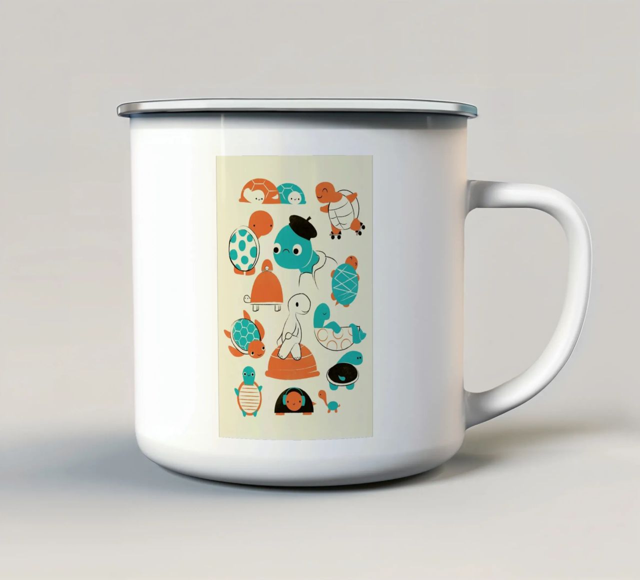Turtles tazza in smalto da Jay Fleck