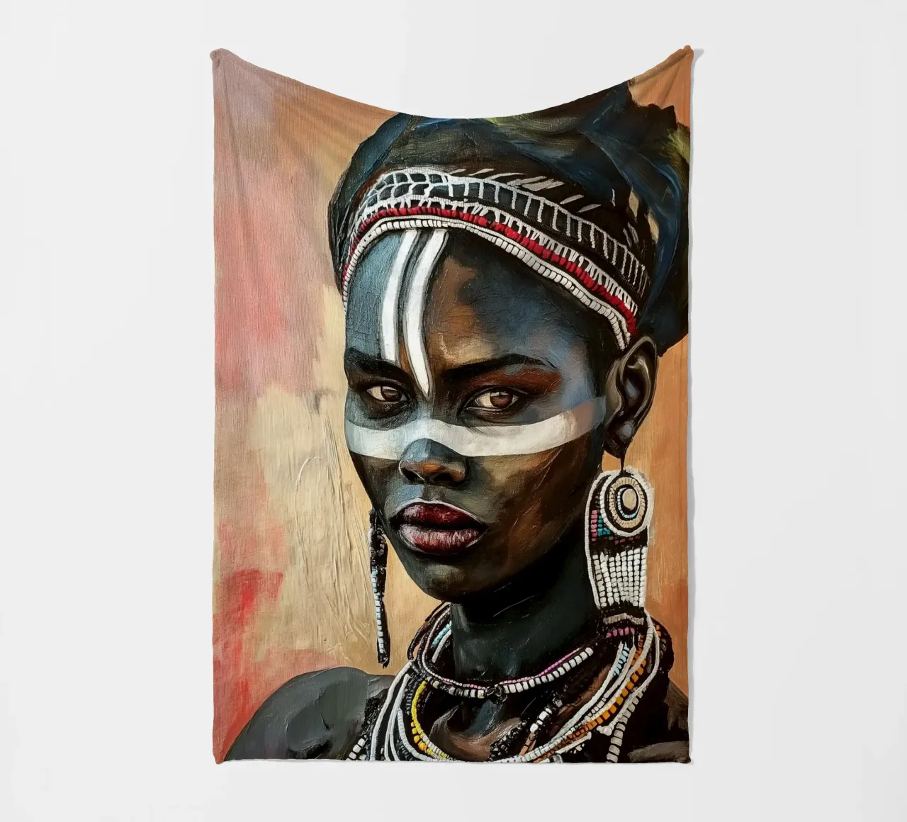 Bellezza africana coperta in pile da Carinaprint