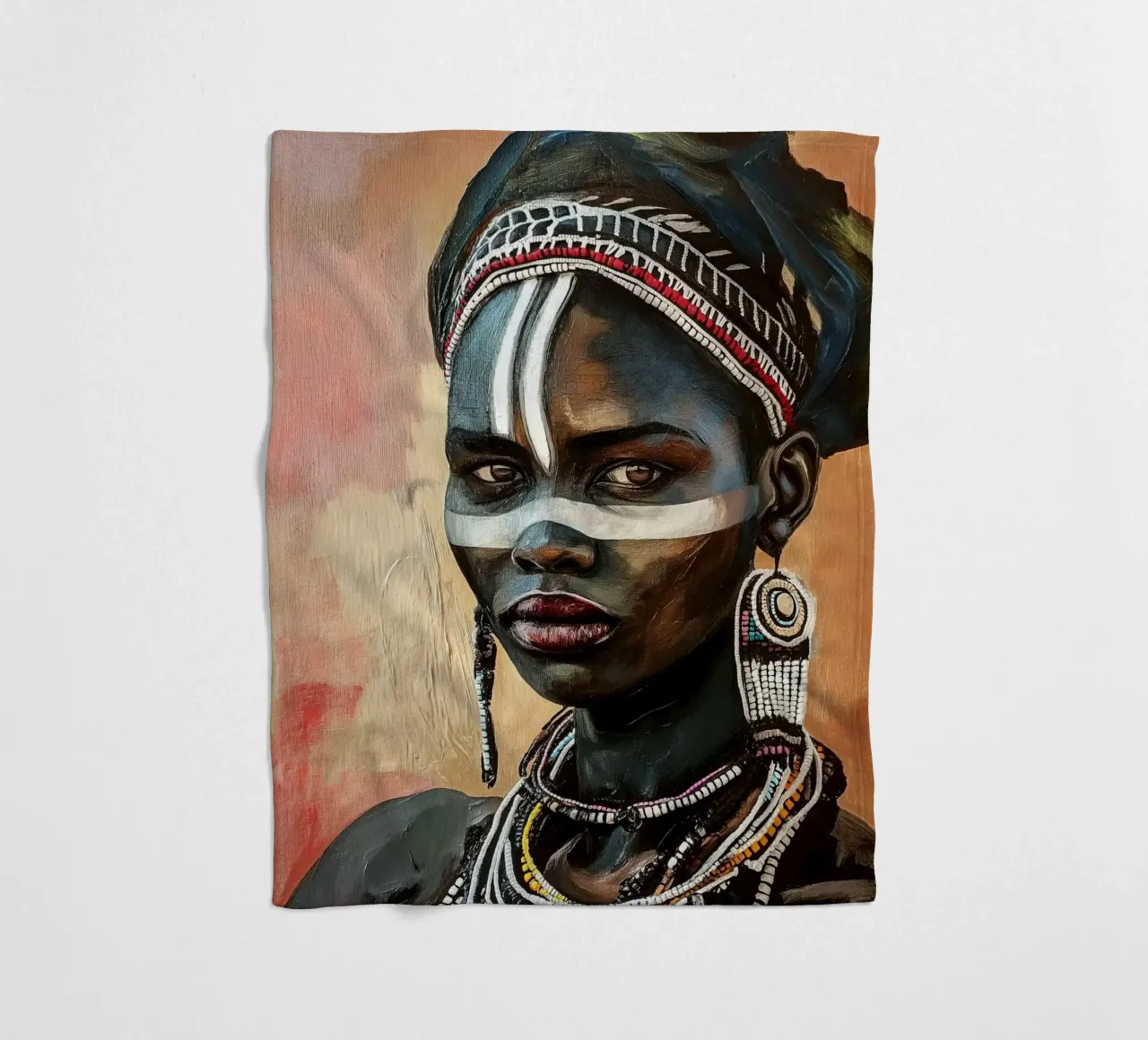 Bellezza africana coperta in pile da Carinaprint