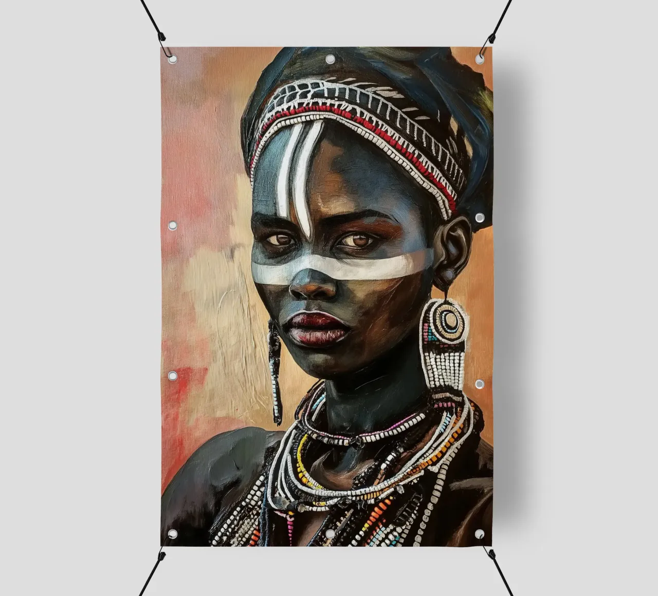 Bellezza africana telo in pvc da Carinaprint