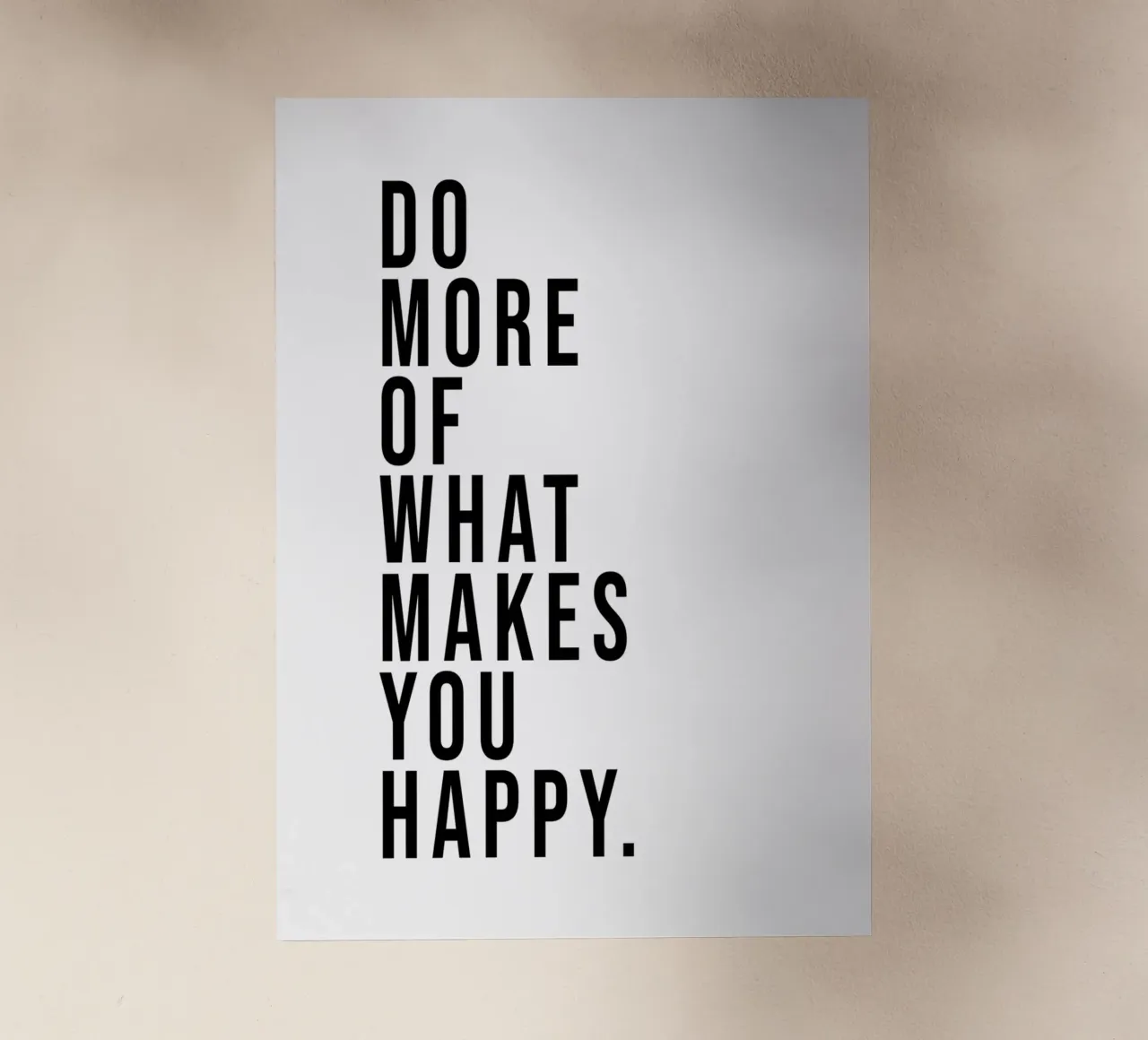 Do more of what makes you happy. lámina retroiluminada de WORD & WONDER