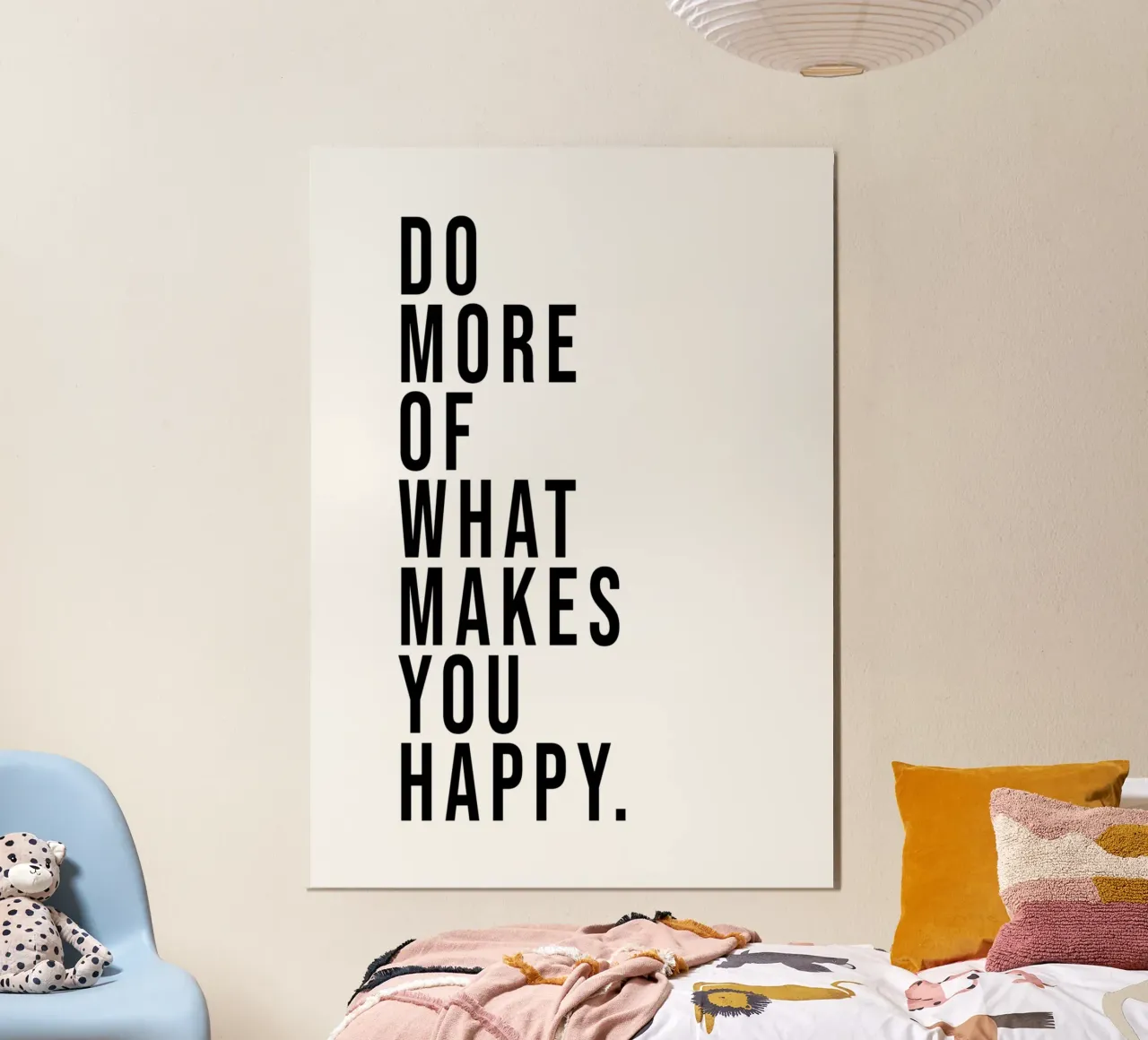 Do more of what makes you happy. poster van WORD & WONDER