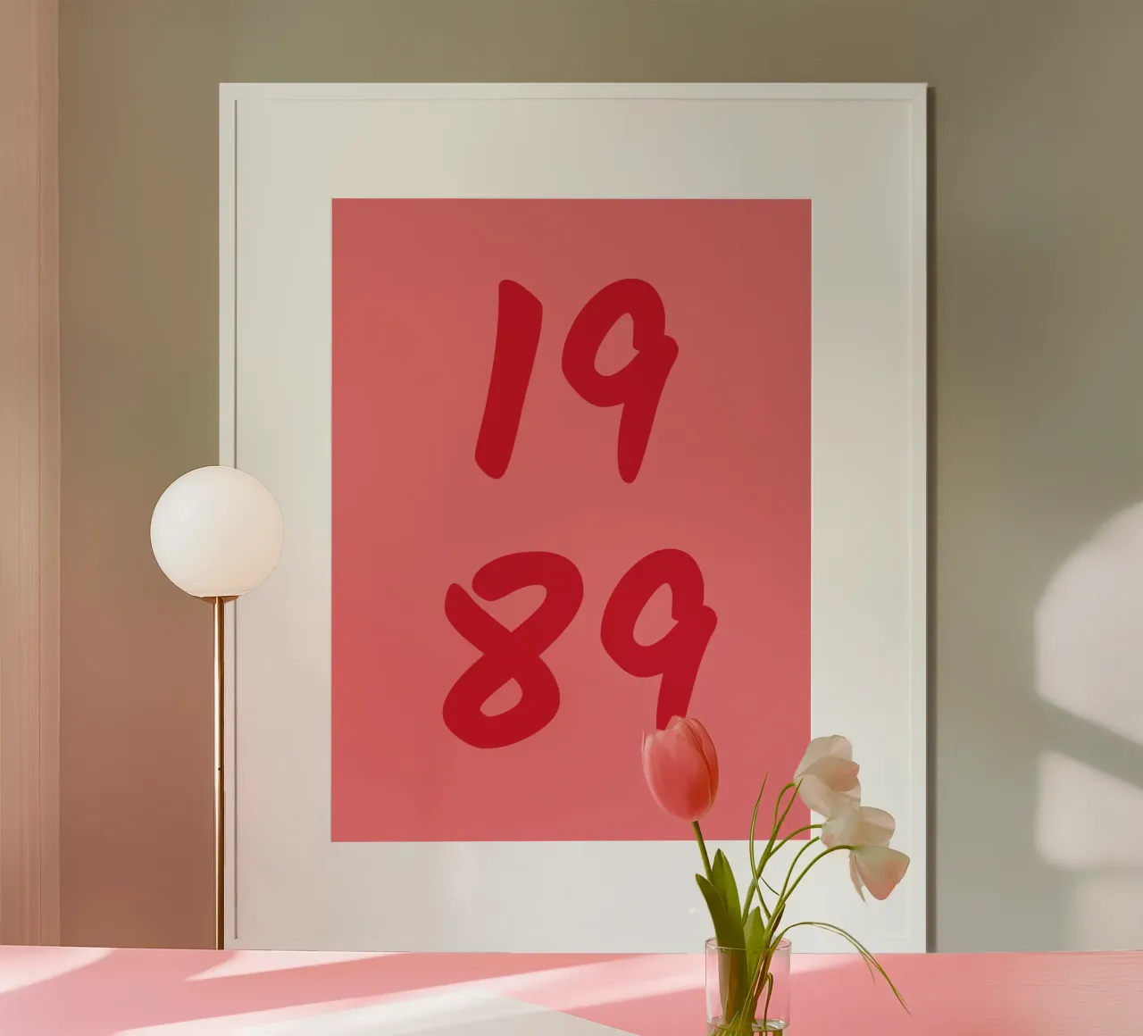 Anno di nascita personalizzato poster con telaio in alluminio da Personalized Art