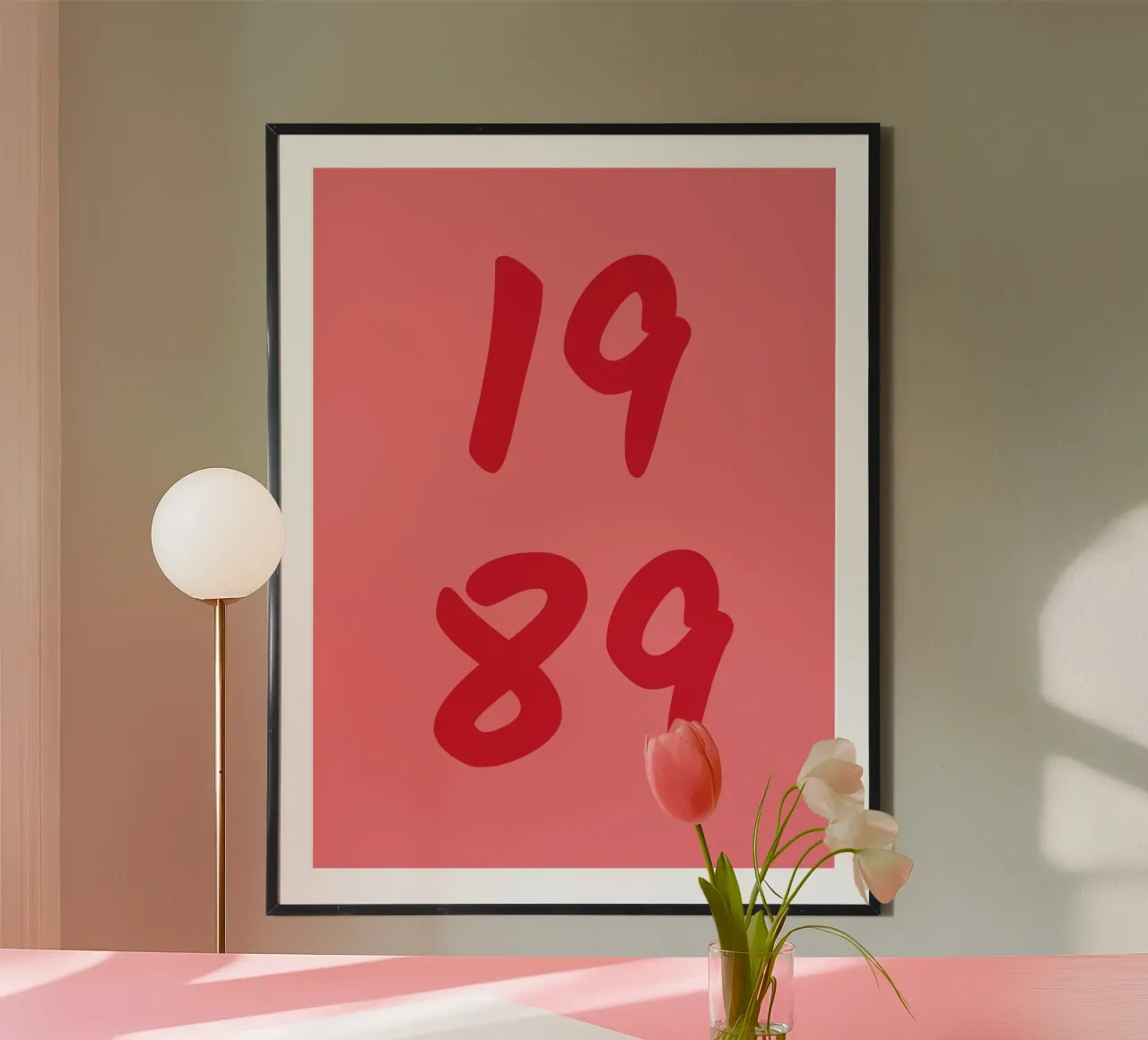 Anno di nascita personalizzato poster con telaio in alluminio da Personalized Art