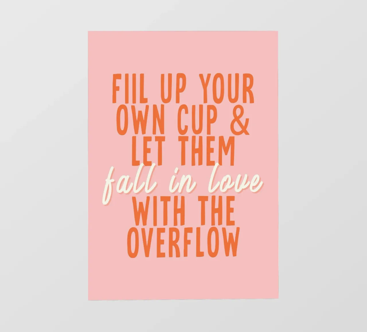 Fall in Love fotobehang van WORD & WONDER