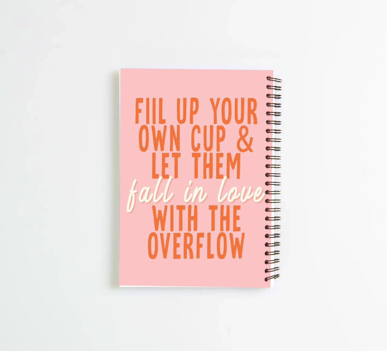 Fall in Love spiral notebook by WORD & WONDER