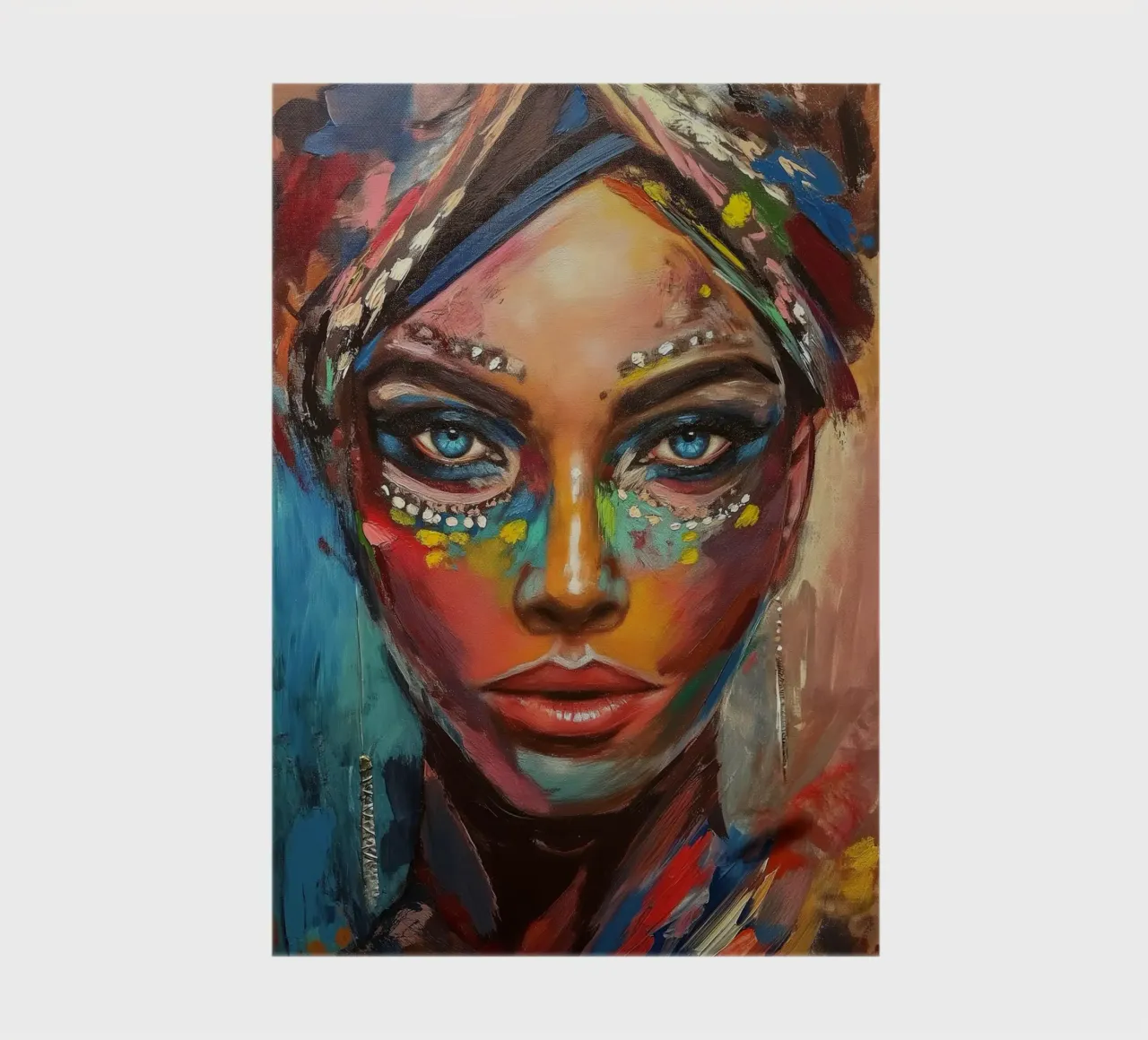 Colourful desert woman notebook by Carinaprint