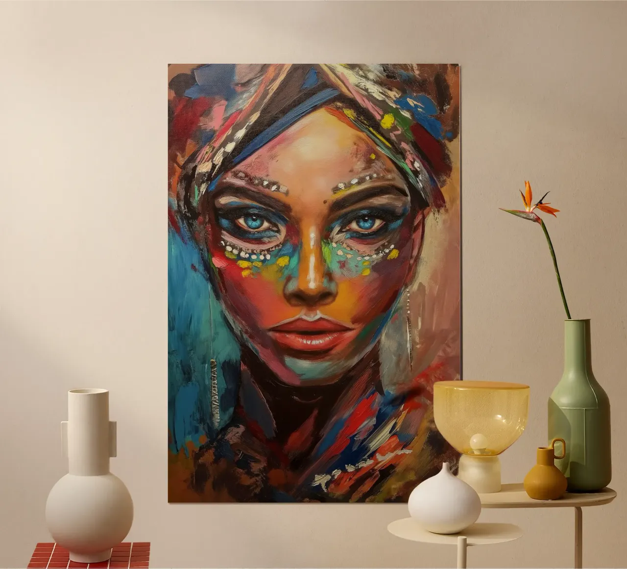 Donna colorata del deserto carta hahnemühle da Carinaprint