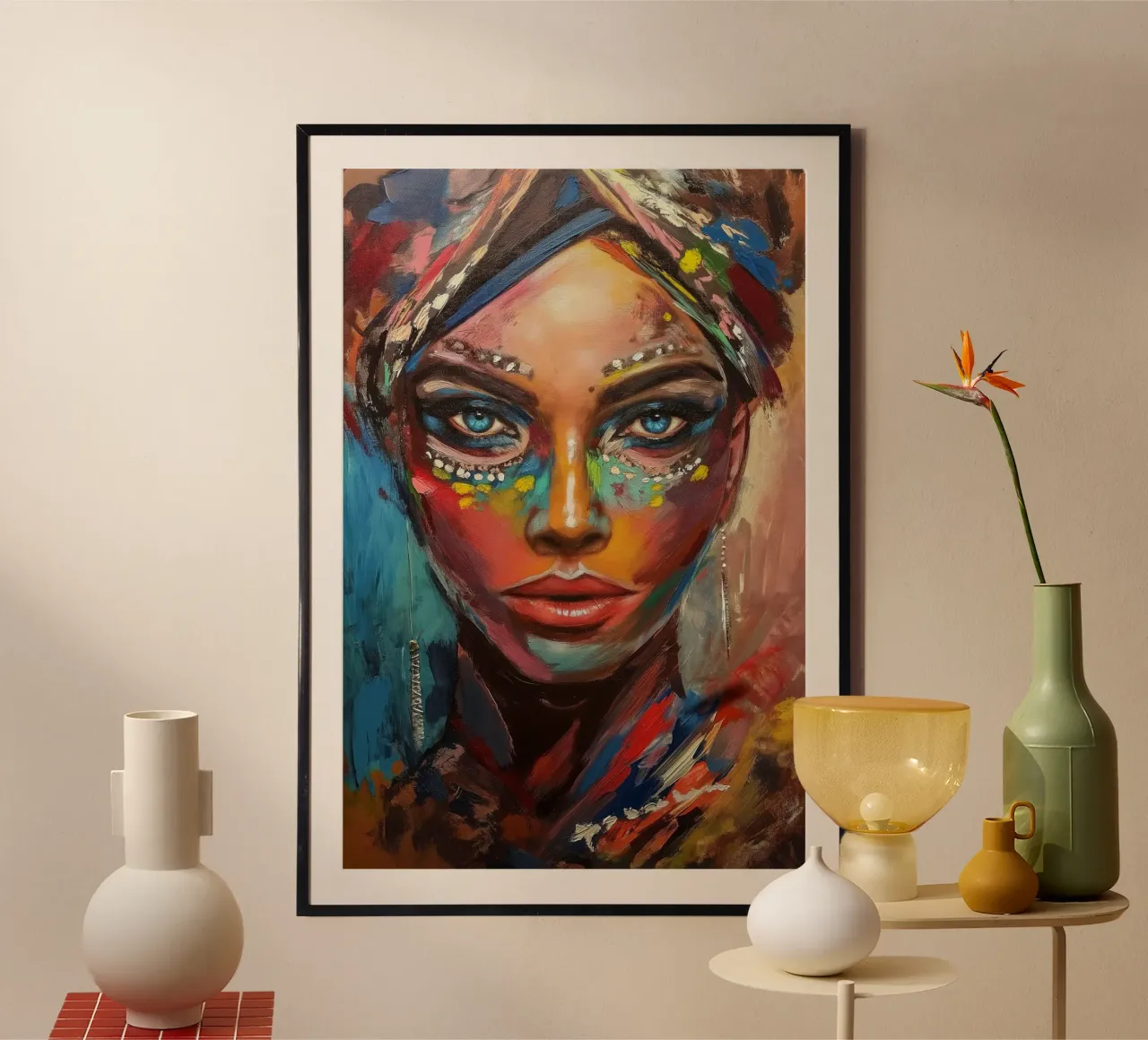 Donna colorata del deserto carta hahnemühle da Carinaprint