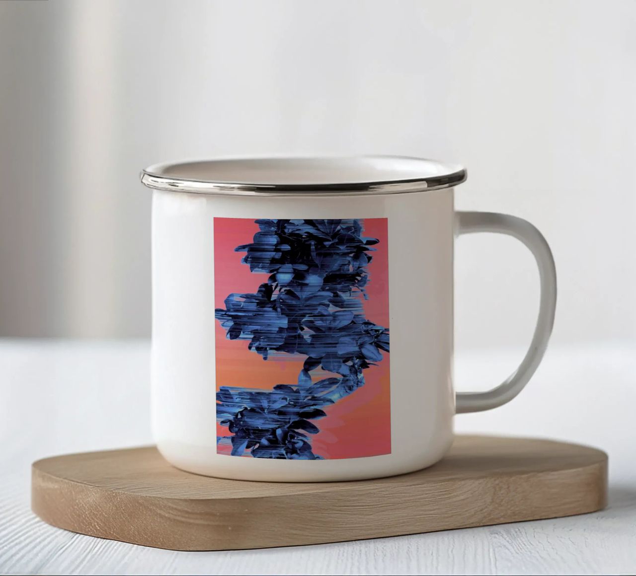 Velocious Blue Little Tree tazza in smalto da Adam Priester