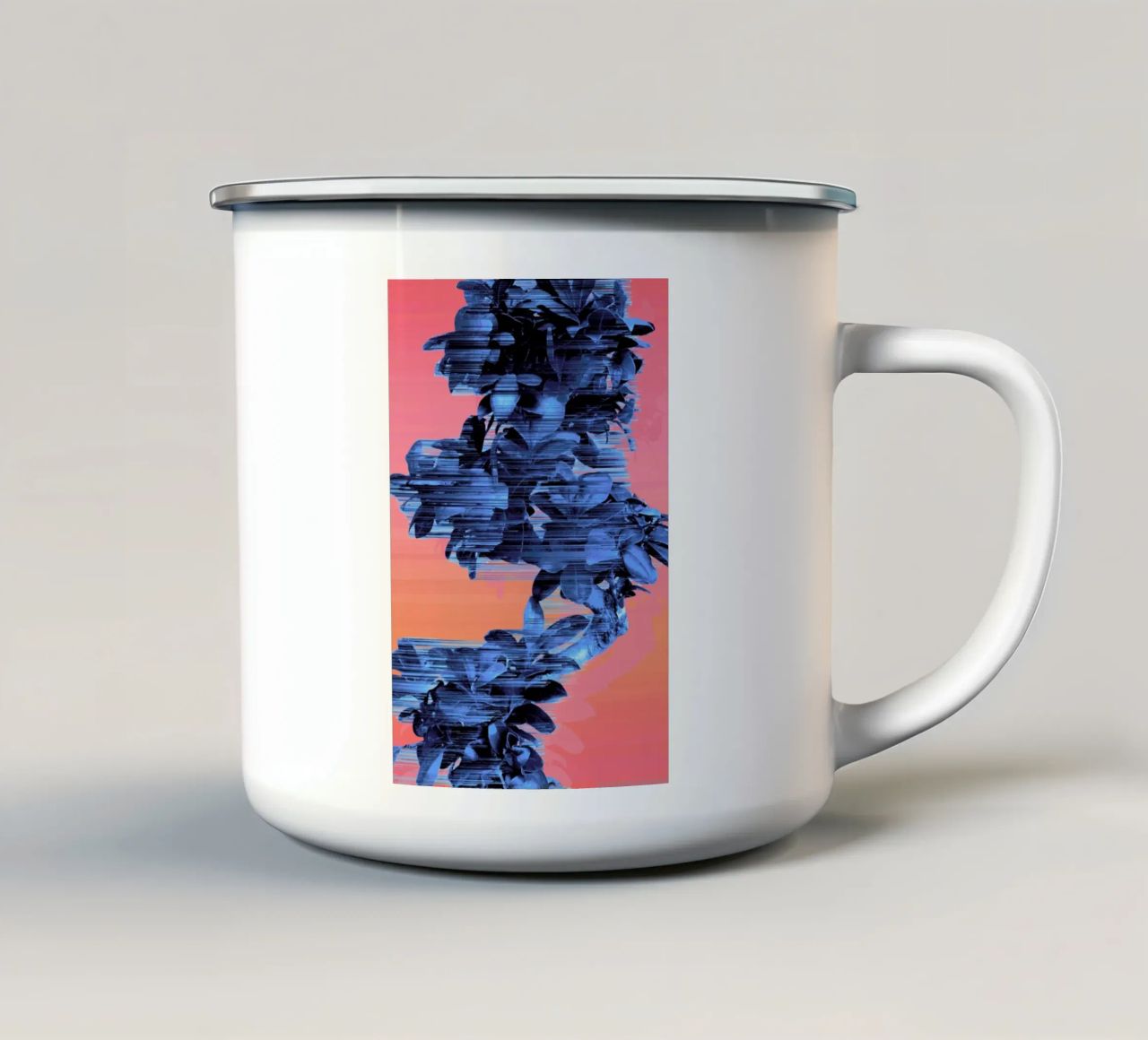 Velocious Blue Little Tree tazza in smalto da Adam Priester