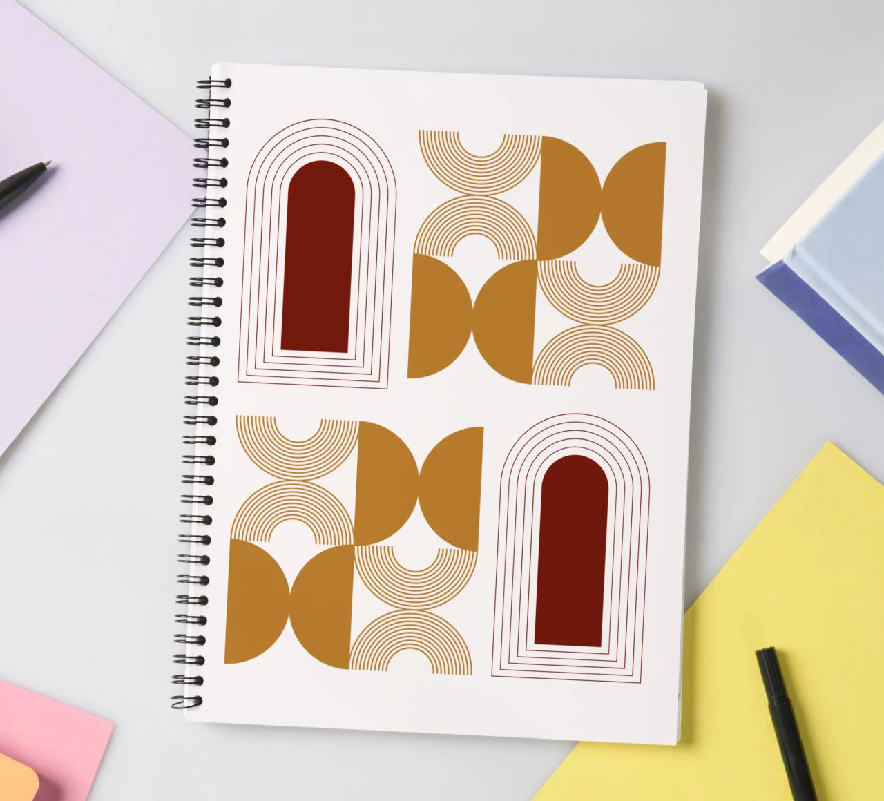 Modern Minimalist Simple Aesthetic spiral notebook by YSV MINIMALIST
