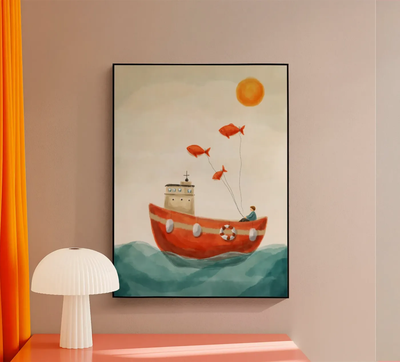 Nella barca rossa plexiglass da Indigo Rain