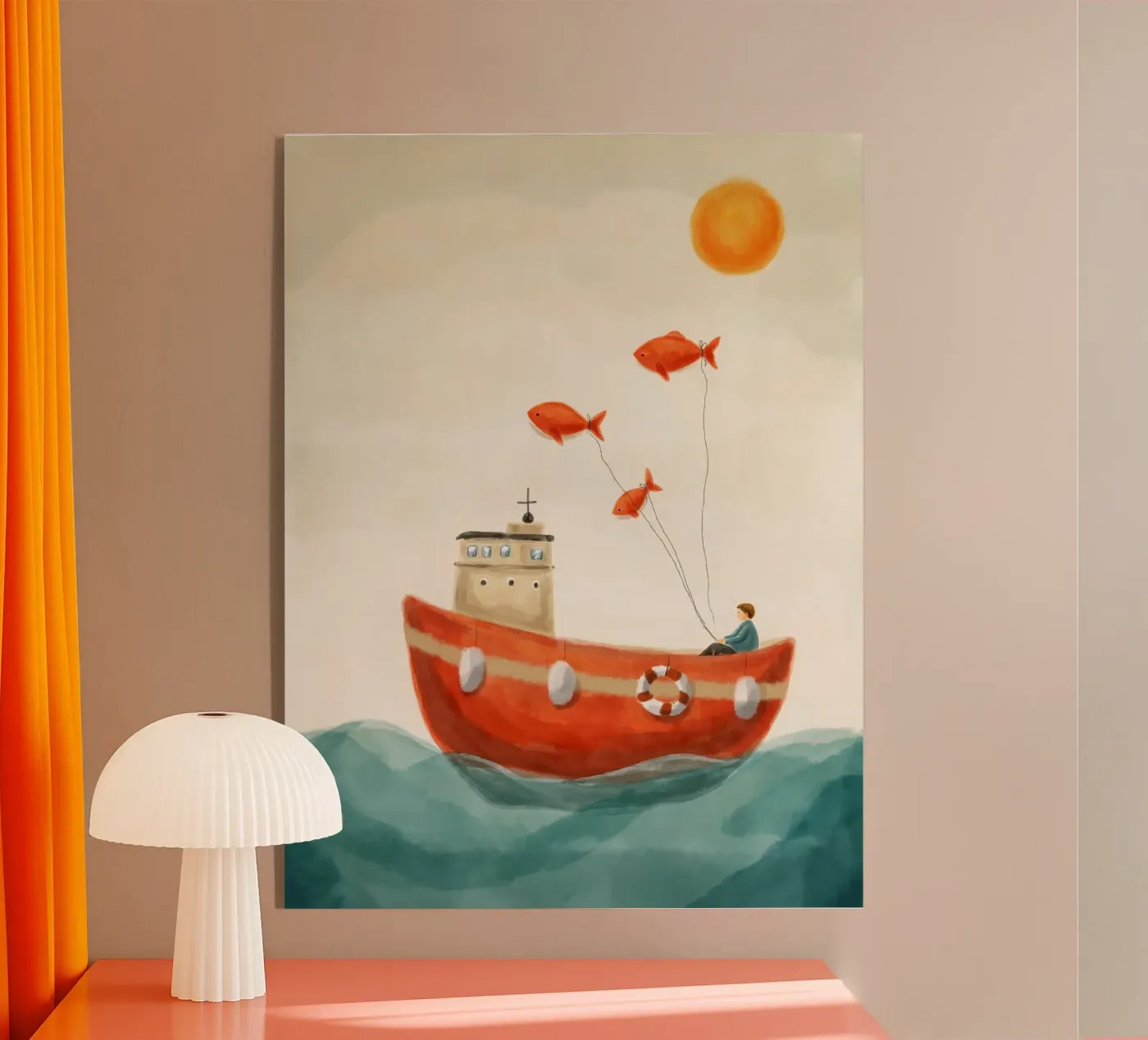 Nella barca rossa plexiglass da Indigo Rain