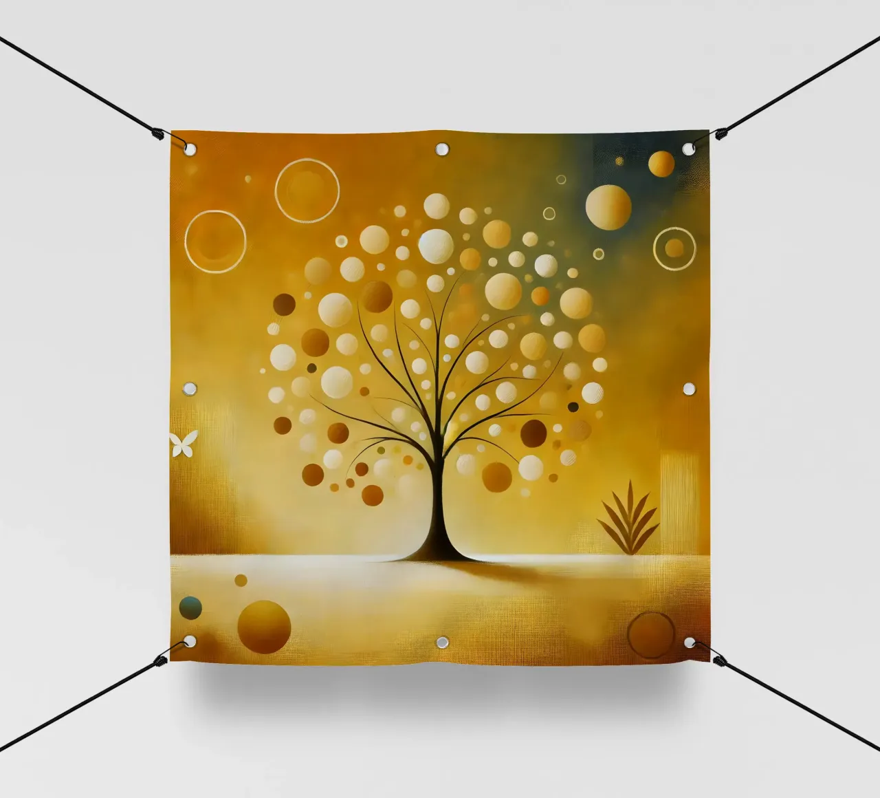 Albero giallo telo in pvc da spiritual
