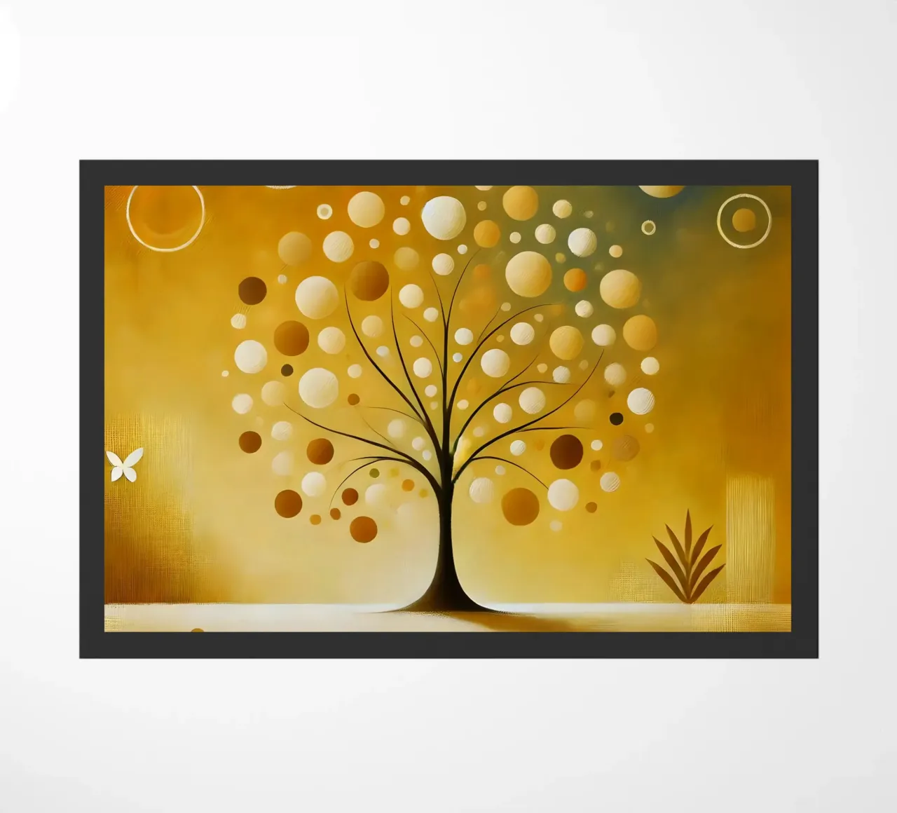 Tree yellow doormat by spiritual