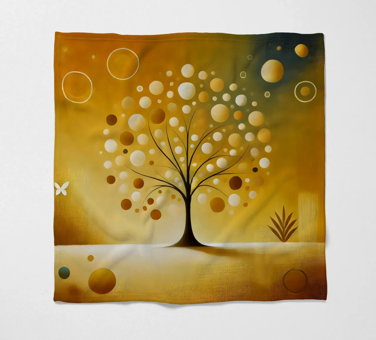 Albero giallo coperta in pile da spiritual