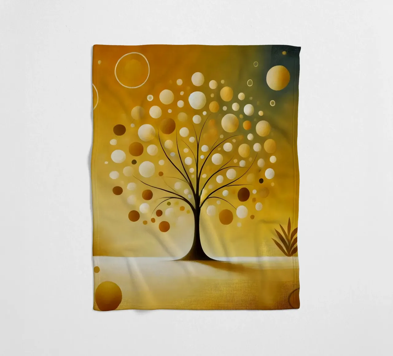 Albero giallo coperta in pile da spiritual