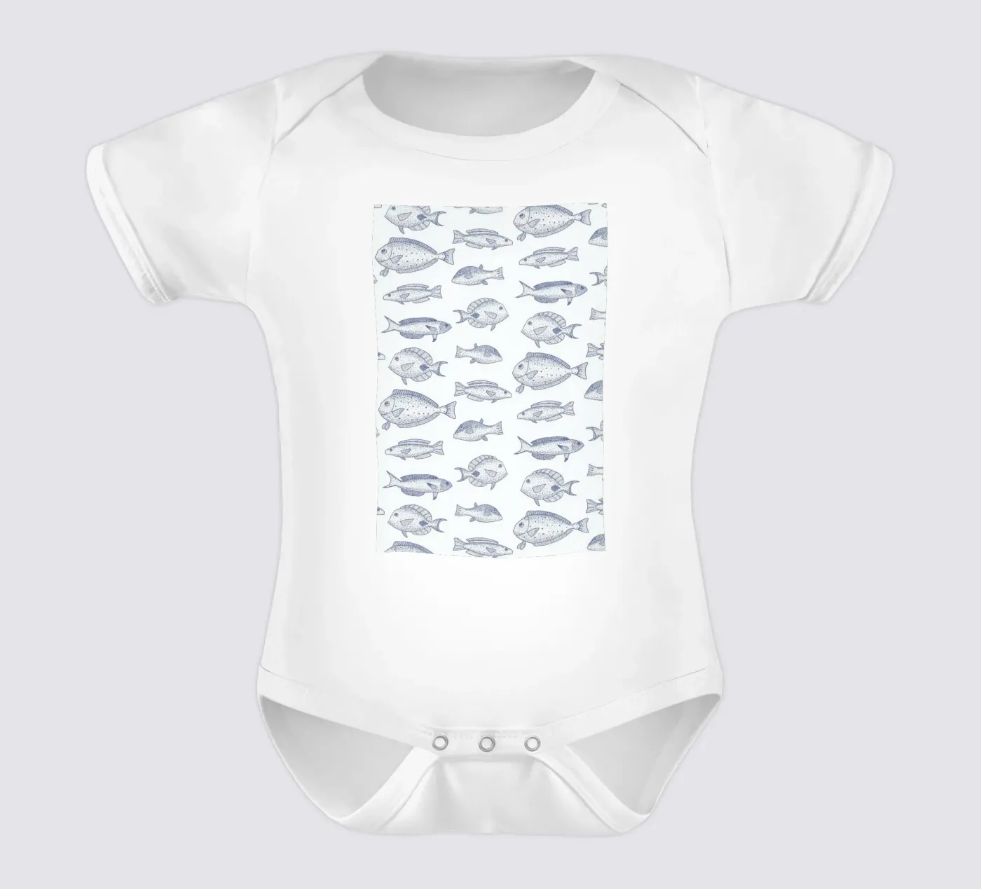 Fish Kurzarm Babybody von Jana Otto