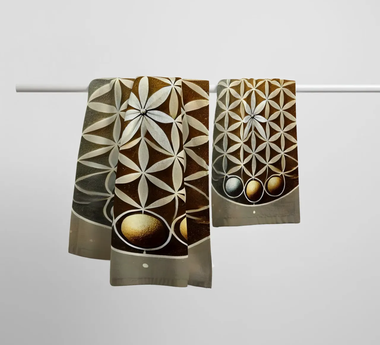 Blume des Lebens gold Handtuch von spiritual