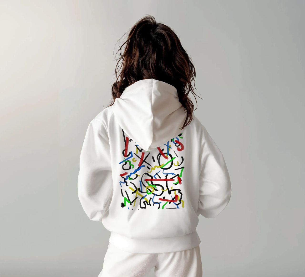 XO Abstract felpa con cappuccio da Rezh creations