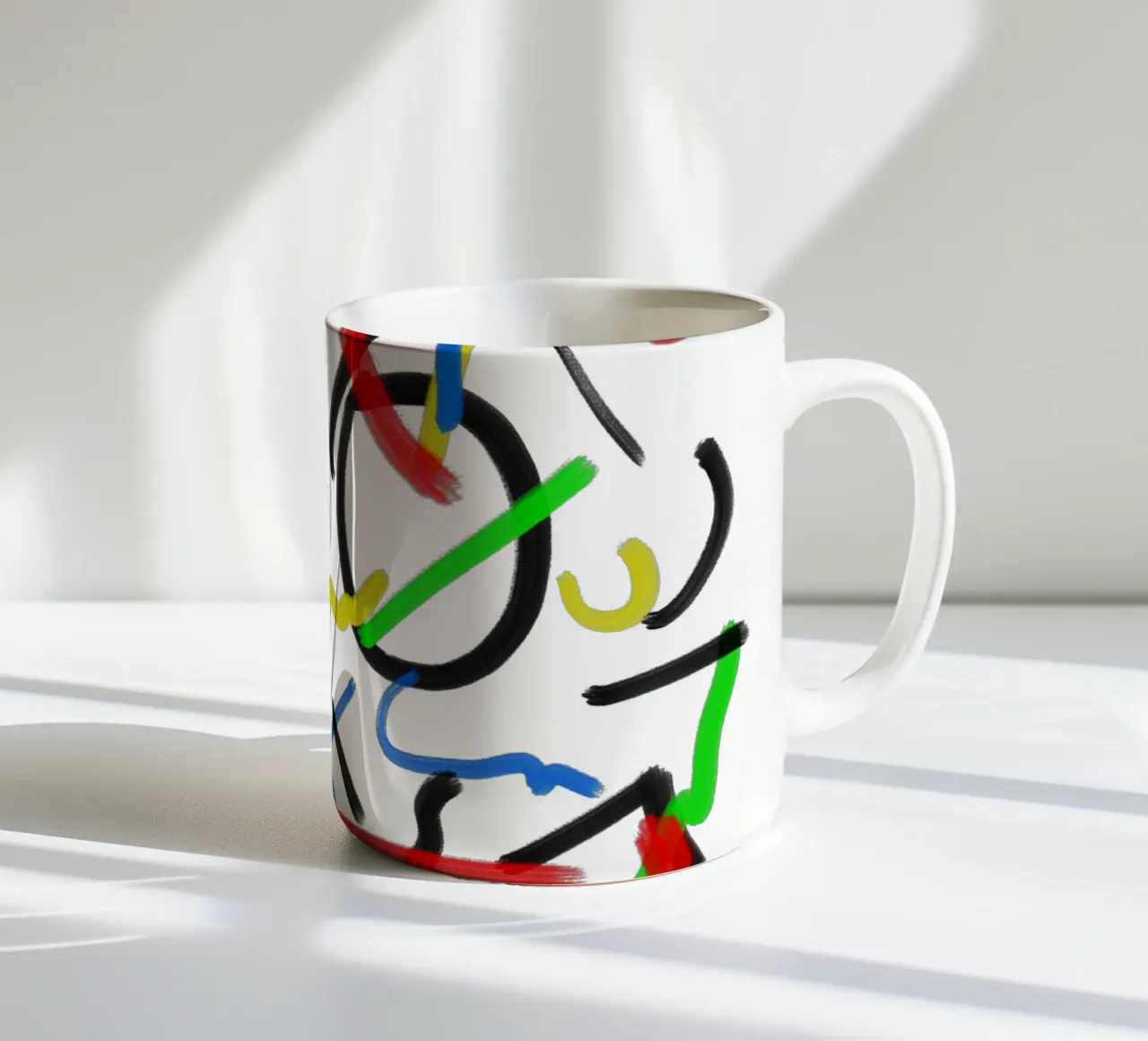 XO Abstract keramische mok van Rezh creations